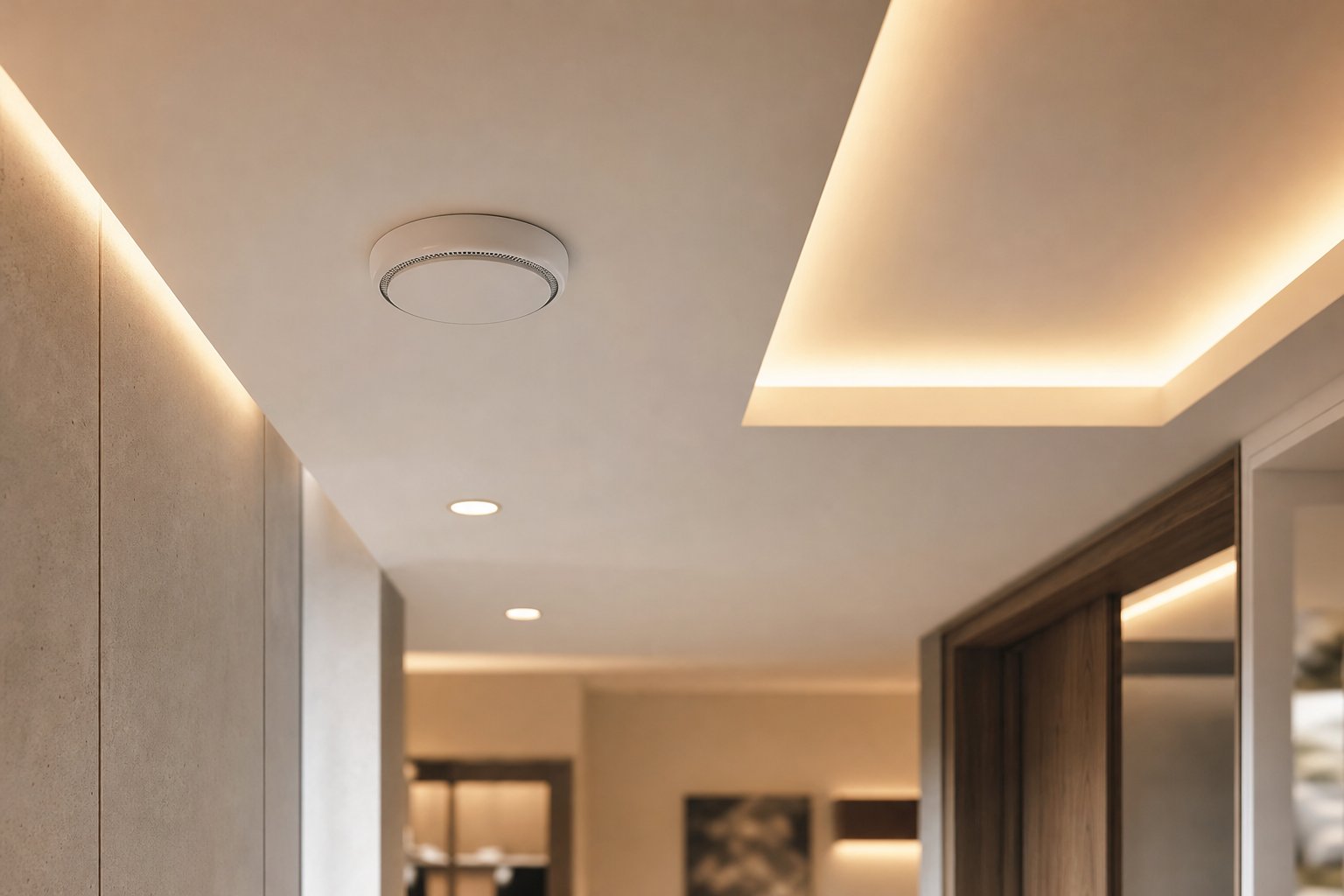 Fire Safety residential ceiling smart smoke and thermal detection sensor