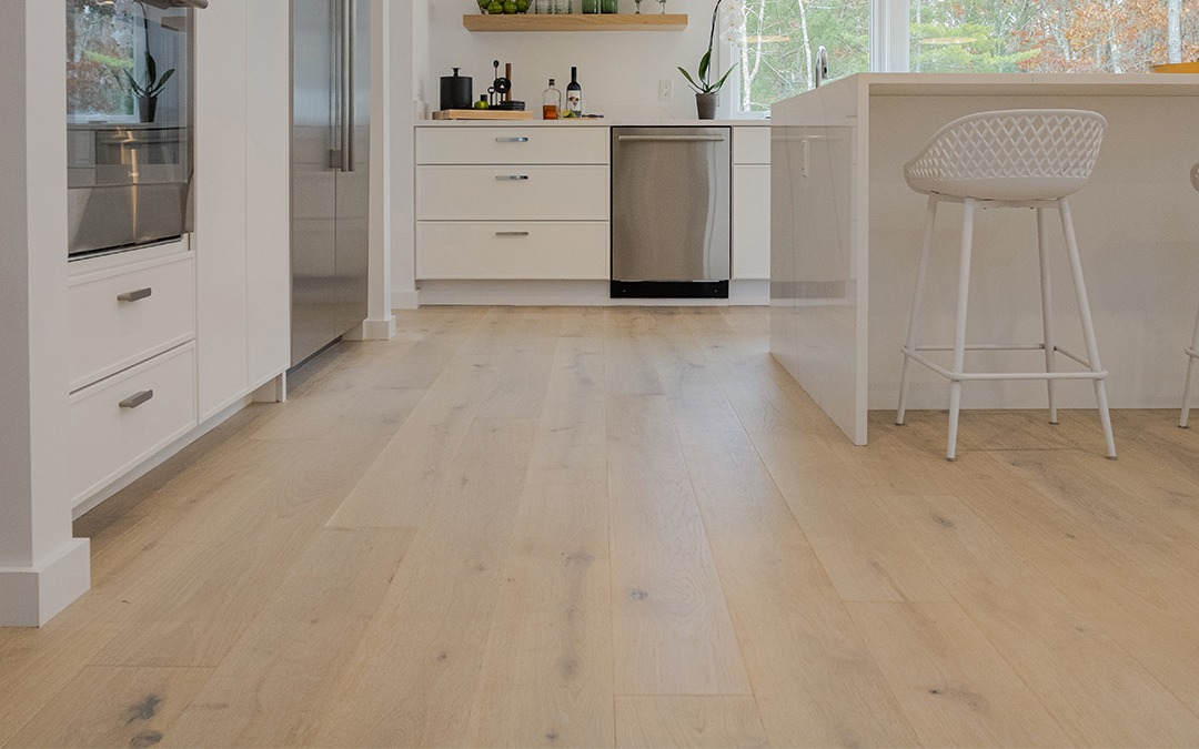 Home Flooring Upgrade featuring wide-plank white oak wood floors